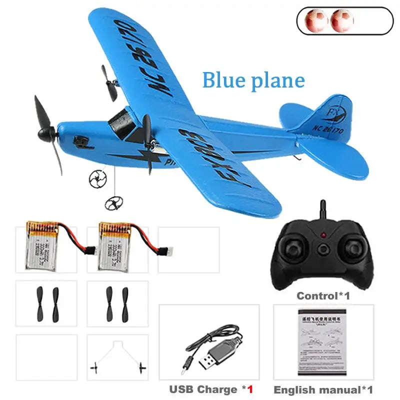 Cessna 182 radio-controlled aircraft - Blue 2 battery - toys