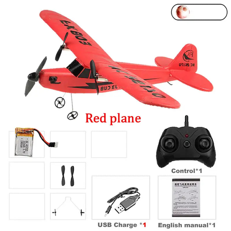 Cessna 182 radio-controlled aircraft - Red 1 battery - toys