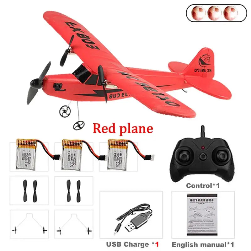 Cessna 182 radio-controlled aircraft - Red 3 battery - toys
