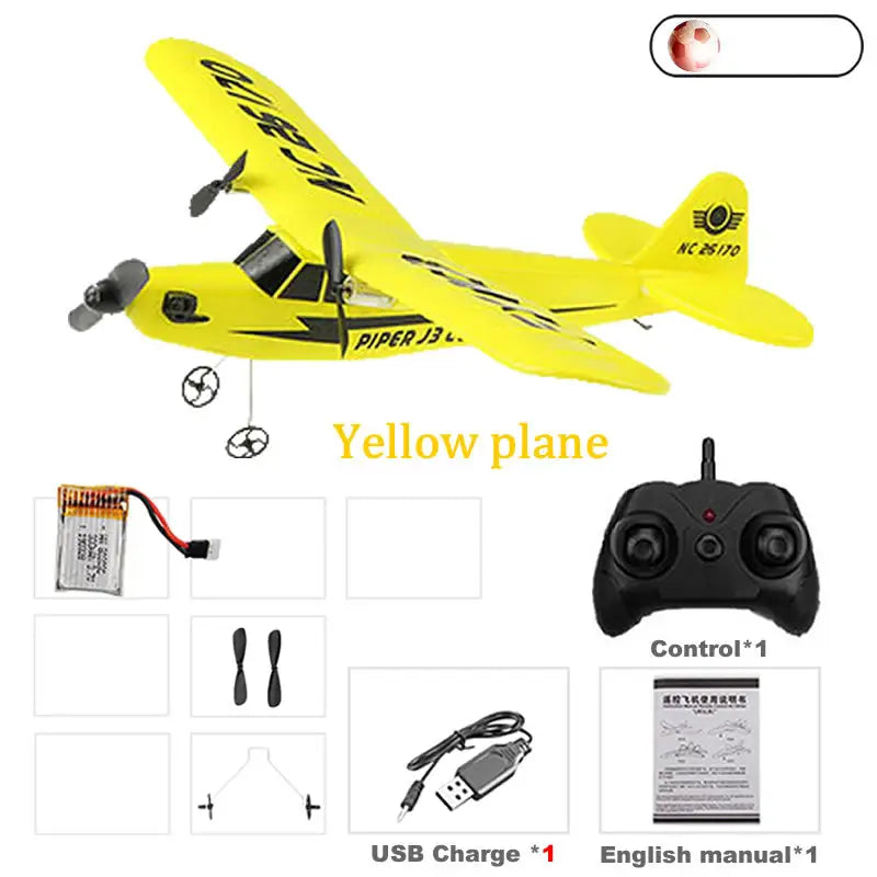 Cessna 182 radio-controlled aircraft - Yellow 1 battery -