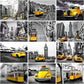 City in yellow and black - paintings drawings by numbers -