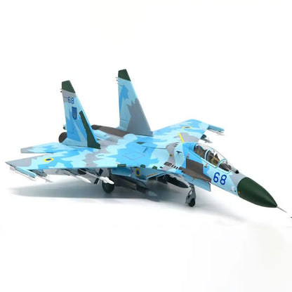 Collectible SU-27UB fighter of the Ukrainian Air Force 1/72