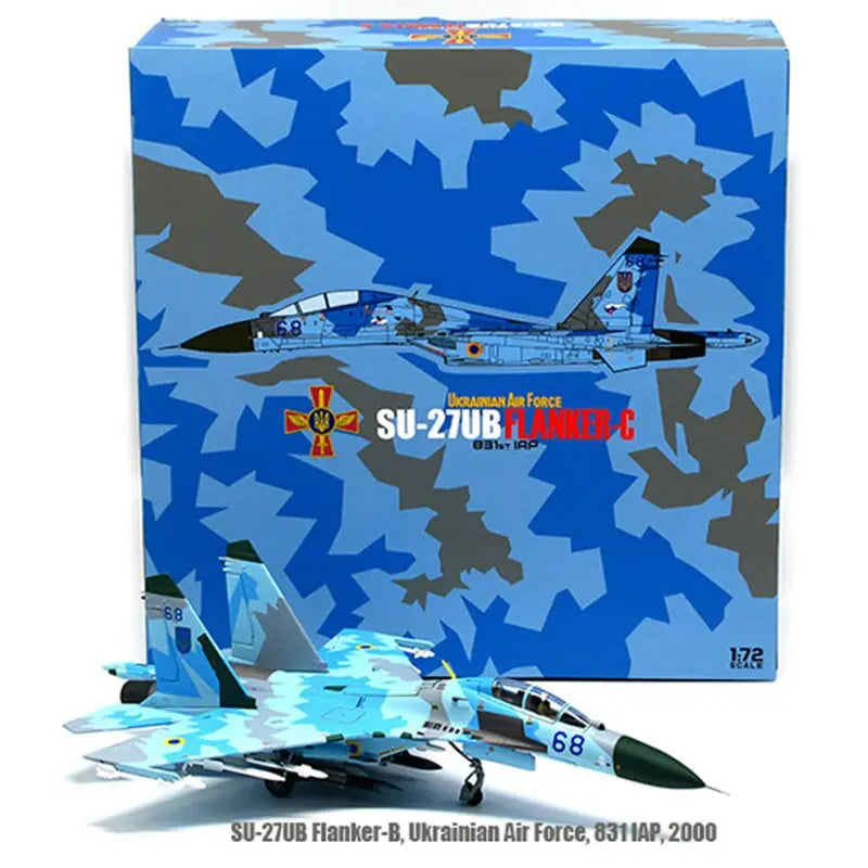 Collectible SU-27UB fighter of the Ukrainian Air Force 1/72