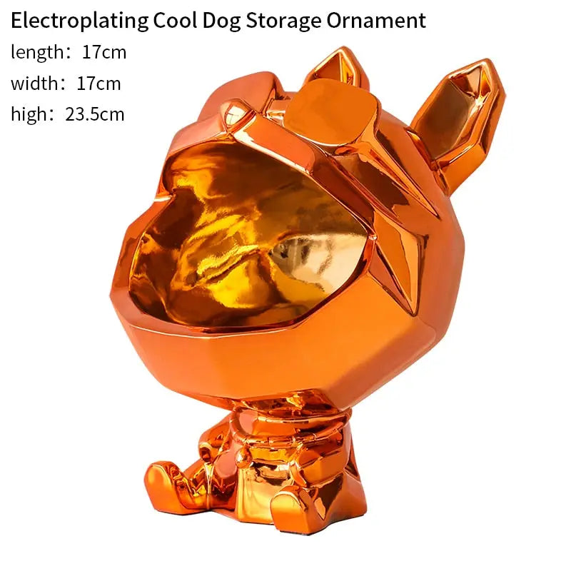 Cool Dog Storage Ornament - Orange plating - toys