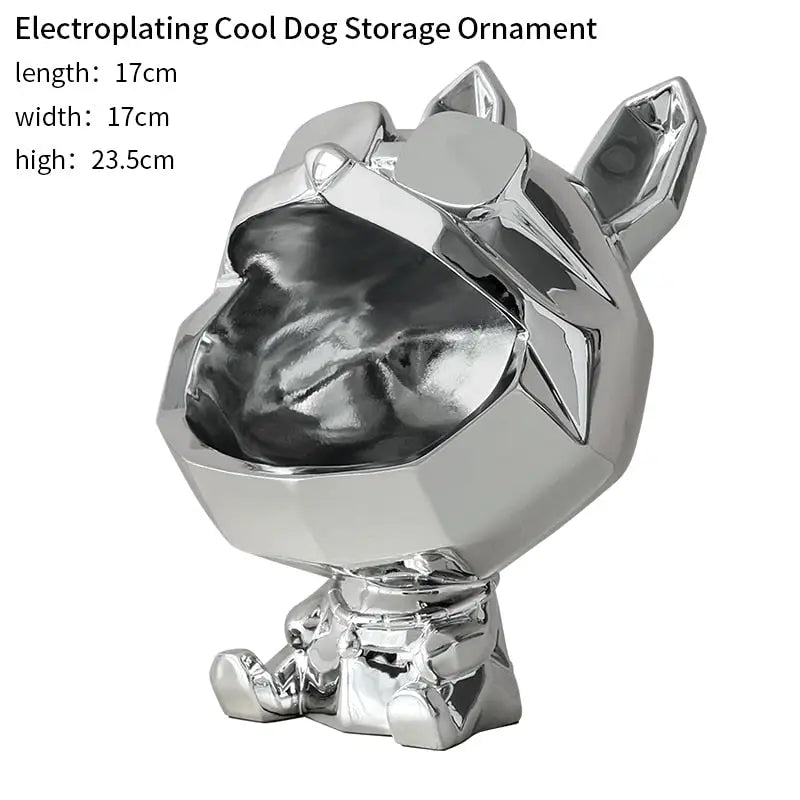 Cool Dog Storage Ornament - Silver plating - toys