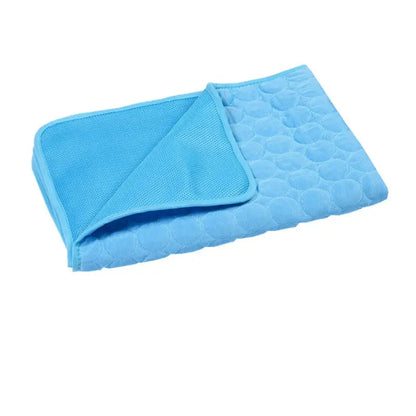 Cooling Summer Pet Mat - mesh cloth blue / XS 40x30 cm -