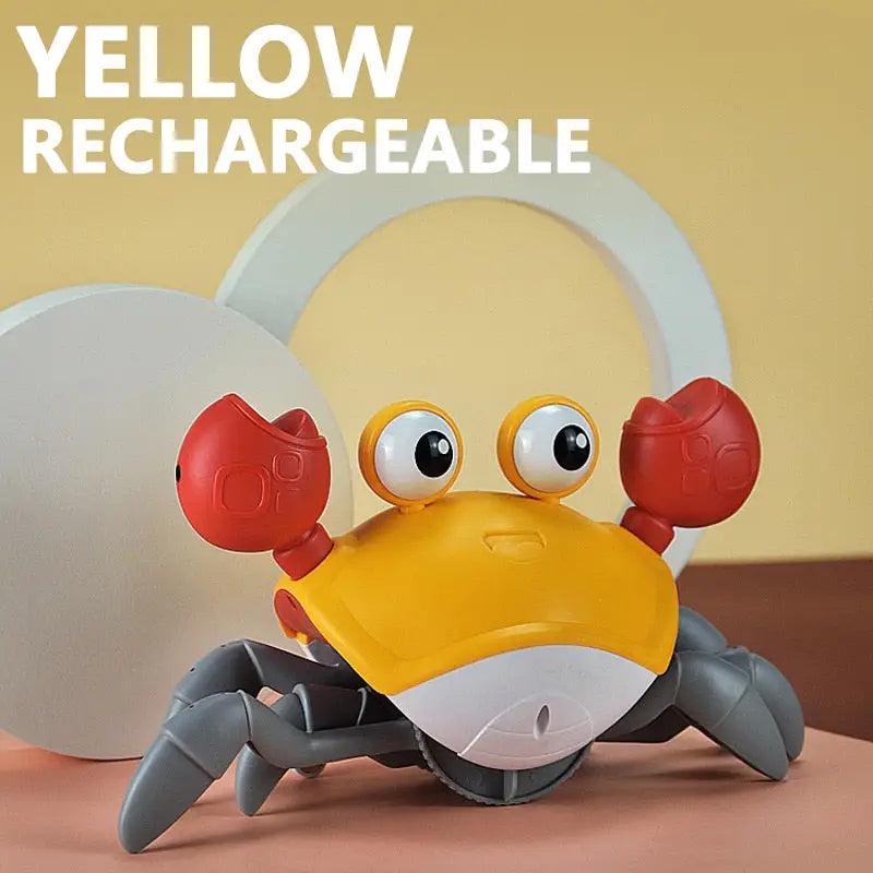 Crawling Crab Baby Toys - Induction Yellow - toys