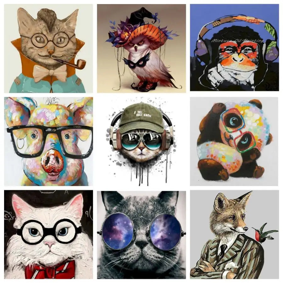 Crazy animals- paintings drawings by numbers - toys