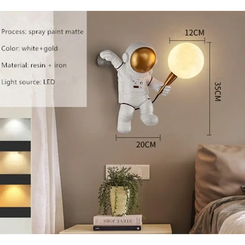 Creative Astronaut Night Light - Type A / 0-5W / Warm White