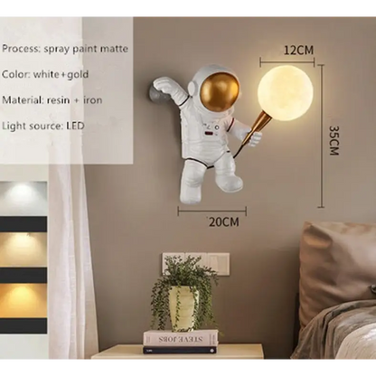 Creative Astronaut Night Light - Type A / 0-5W / Warm White