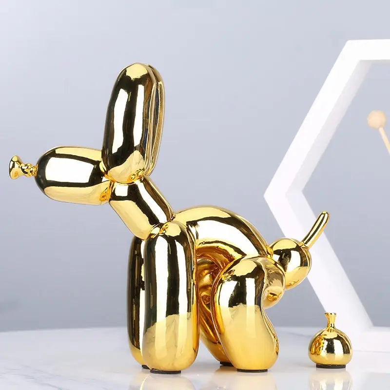 Creative Balloon Dog Figurines - Electroplated gold - toys