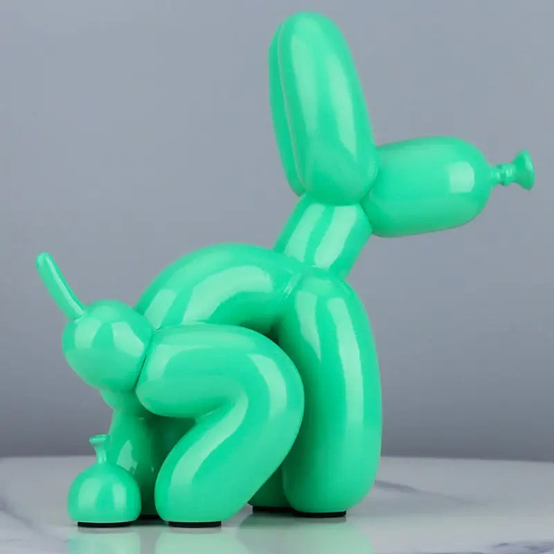 Creative Balloon Dog Figurines - green-22cm - toys