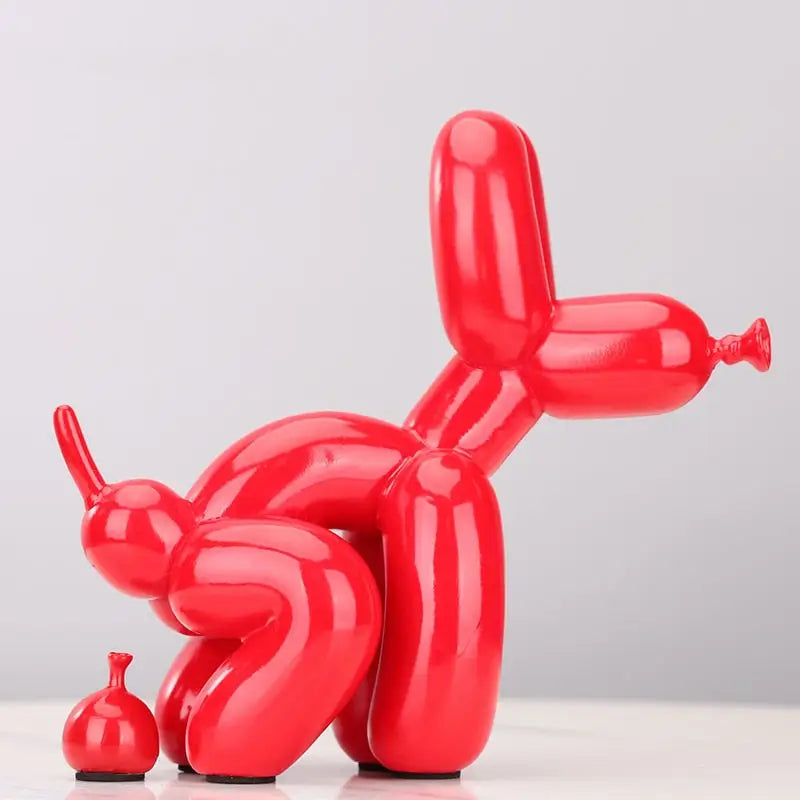 Creative Balloon Dog Figurines - red-22cm - toys