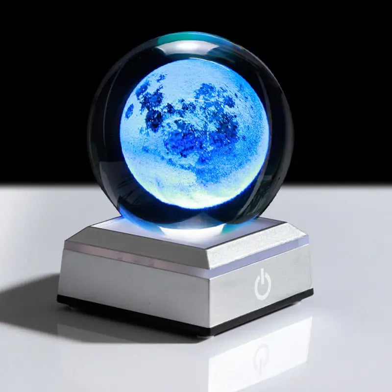 Crystal Solar System - 8 cm / Mon with Sliver - toys