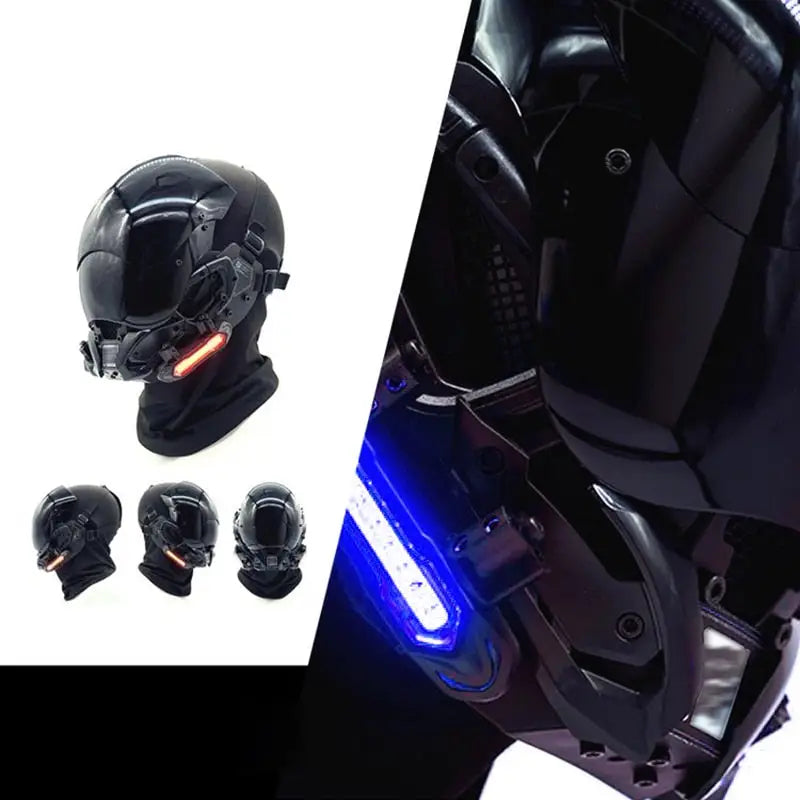 Cyberpunk Cosplay Futuristic Mask - With LED Light - toys