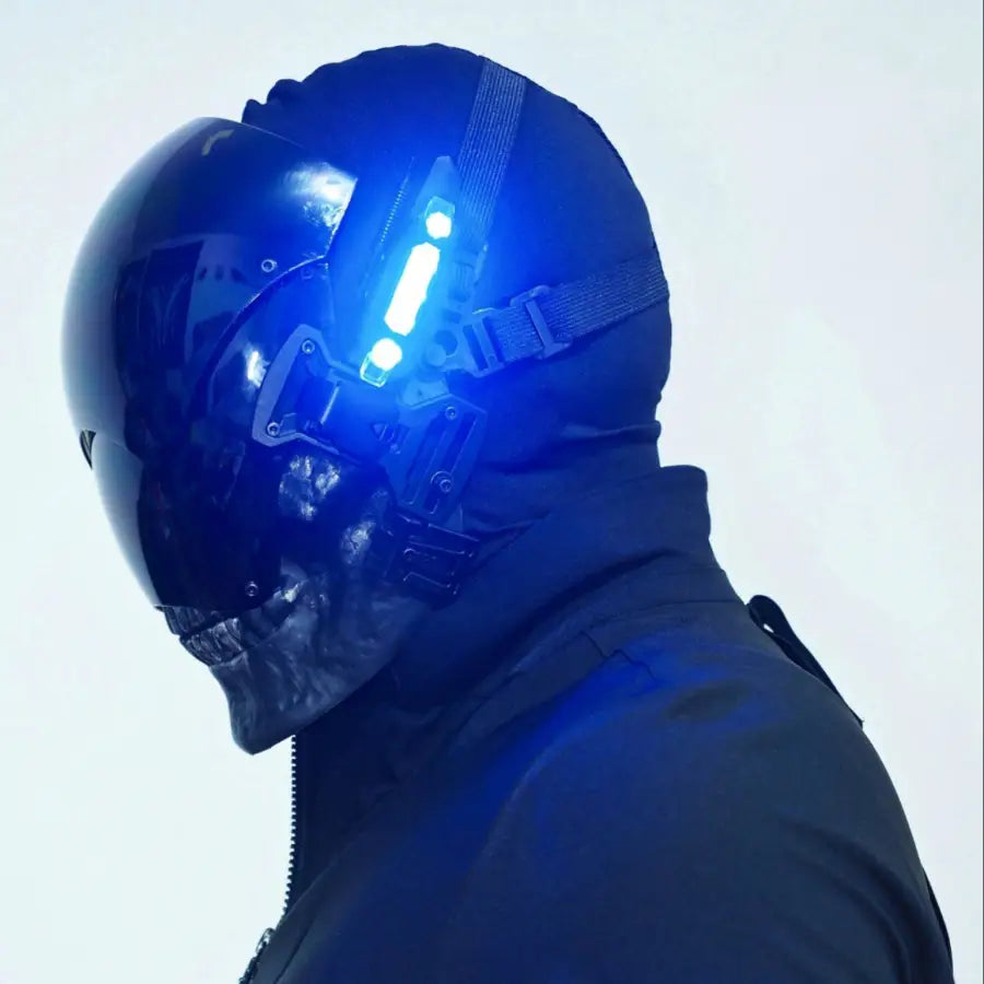 Cyberpunk cosplay skull mask - With Blue Light - toys