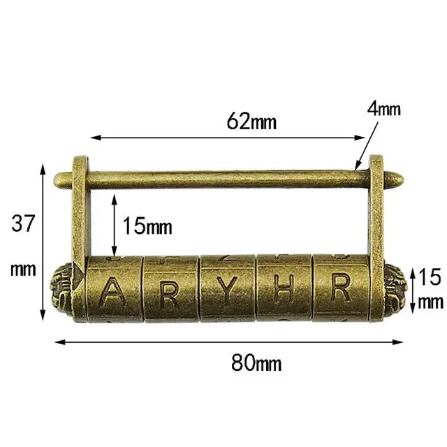 Da Vinci Cylinder Lock - 5Letter code 2 - Toys & Games