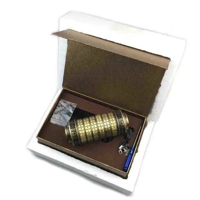Da Vinci Cylinder Lock - Bronze-Metal - Toys & Games
