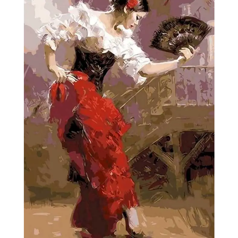 Dancing girl - paintings drawings by numbers - 3195 /
