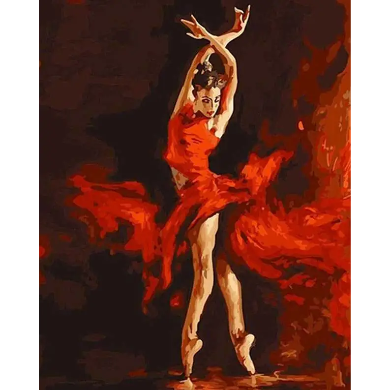 Dancing girl - paintings drawings by numbers - 415 / 40x50cm