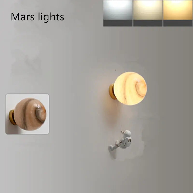 Decorative astronaut night light - Mars lights / Warm White