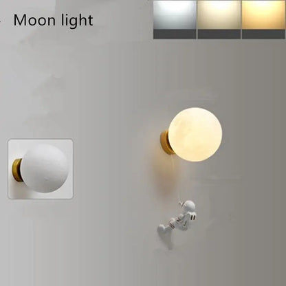 Decorative astronaut night light - Moon / Warm White