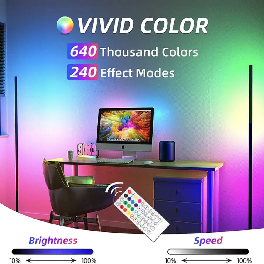 Dreamcolor RGB Corner Floor Lamp with Remote - toys