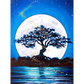 Fantasy moon - paintings drawings by numbers - 9921805 /