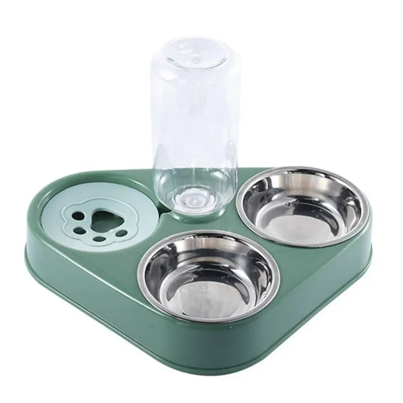 Feeding bowls with bottle - 3 in 1 Green - toys