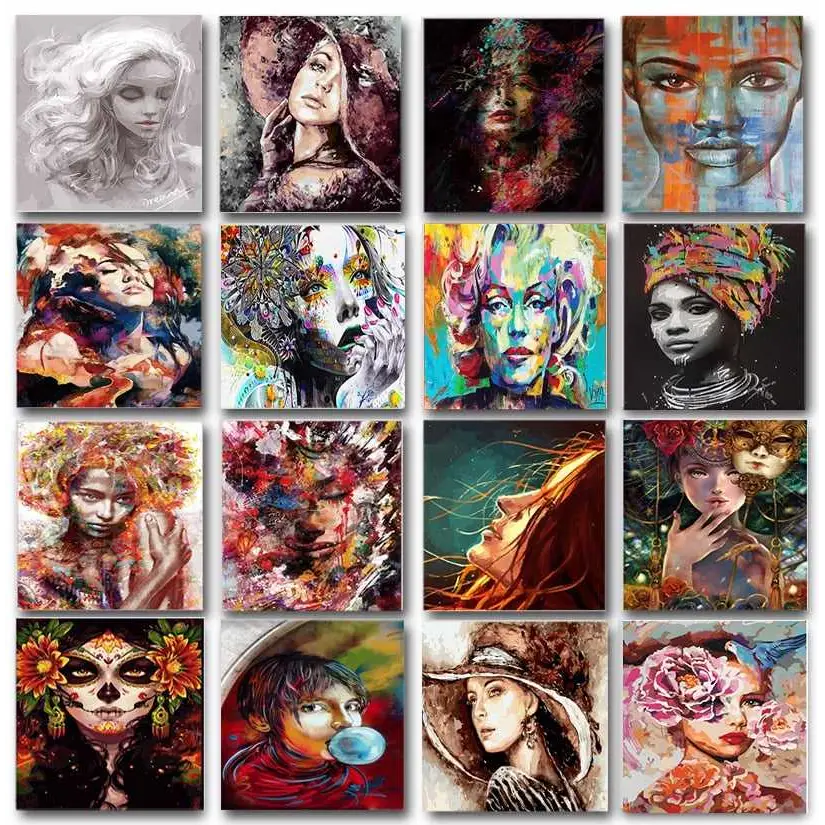 Female portraits - paintings drawing by numbers - toys