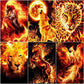 Fiery animals - paintings drawings by numbers - toys