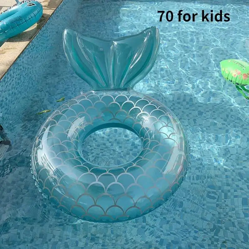 Floating Inflatable Circle Mermaid - 70 green - toys