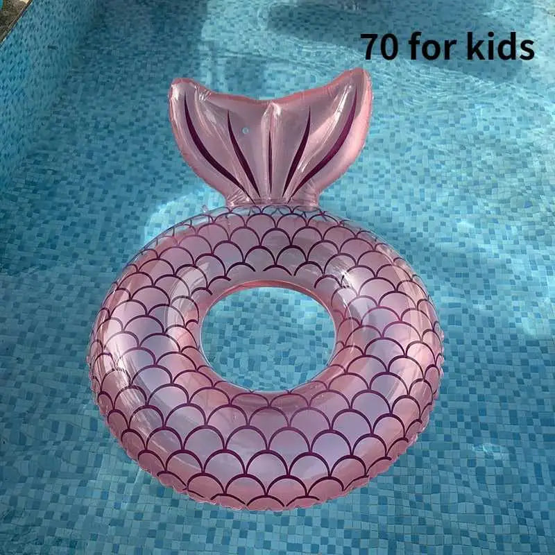 Floating Inflatable Circle Mermaid - 70 pink - toys