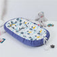 Folding baby nest portable - Blue Plantain BW / 50X80 - toys