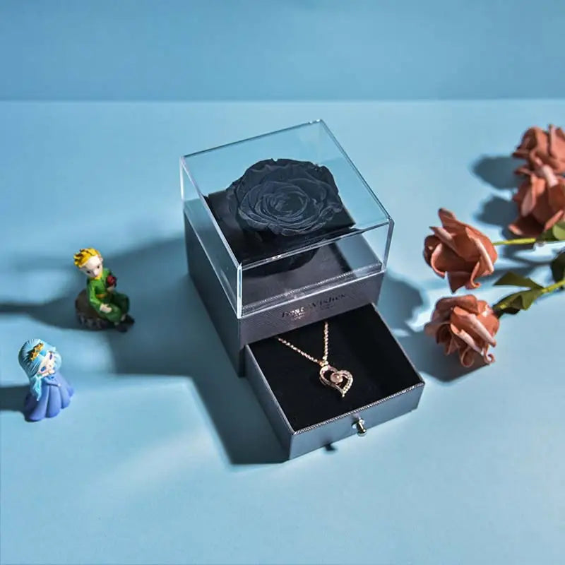 Forever Rose in Jewelry Box - Black Real - toys