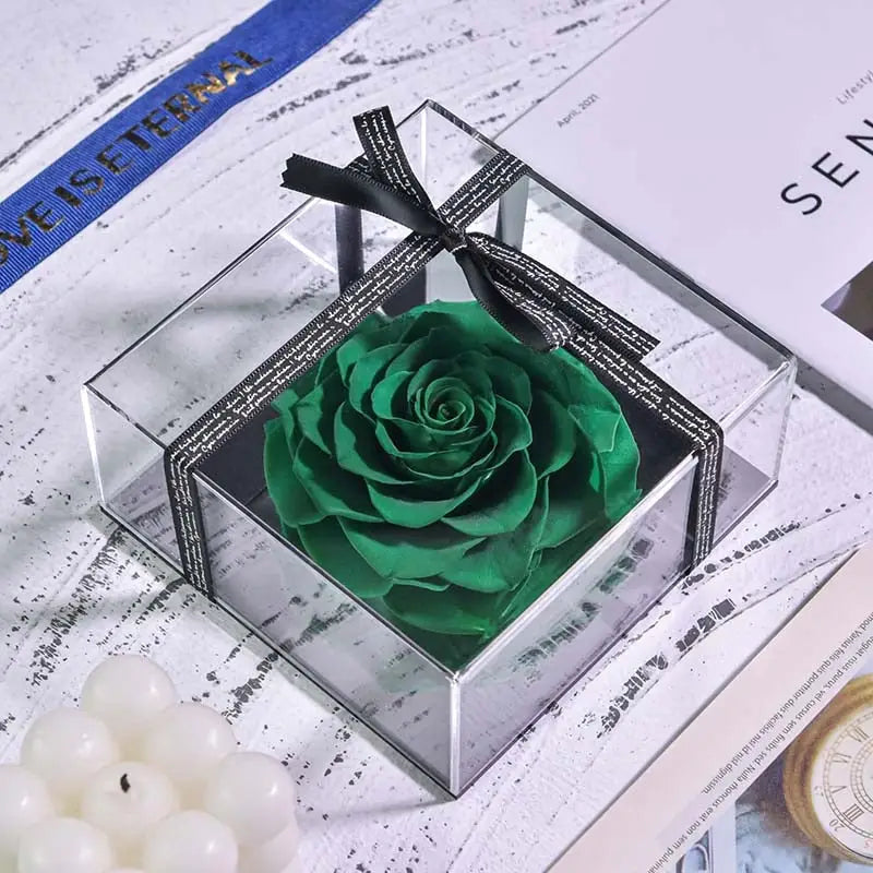 Forever Rose in Jewelry Box - Green Mirror - toys