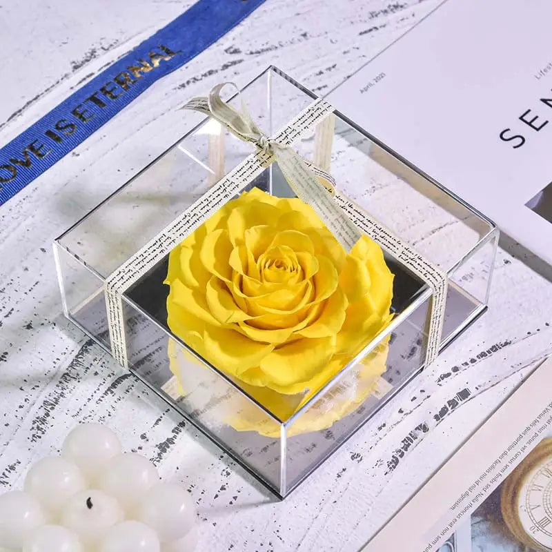 Forever Rose in Jewelry Box - Yellow Mirror - toys