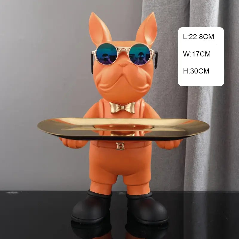 Freestyle Bulldog Sculpture - orange 2 - toys