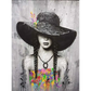 Girl in a hat - paintings drawings by numbers - 997727 /