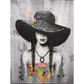 Girls in a hat - paintings drawing by numbers - 997727 /