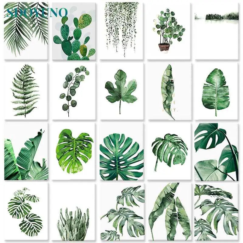 Green plants - paintings drawing by numbers - toys