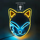 Halloween LED Mask Glowing Cat - Light Yellow Blue - toys
