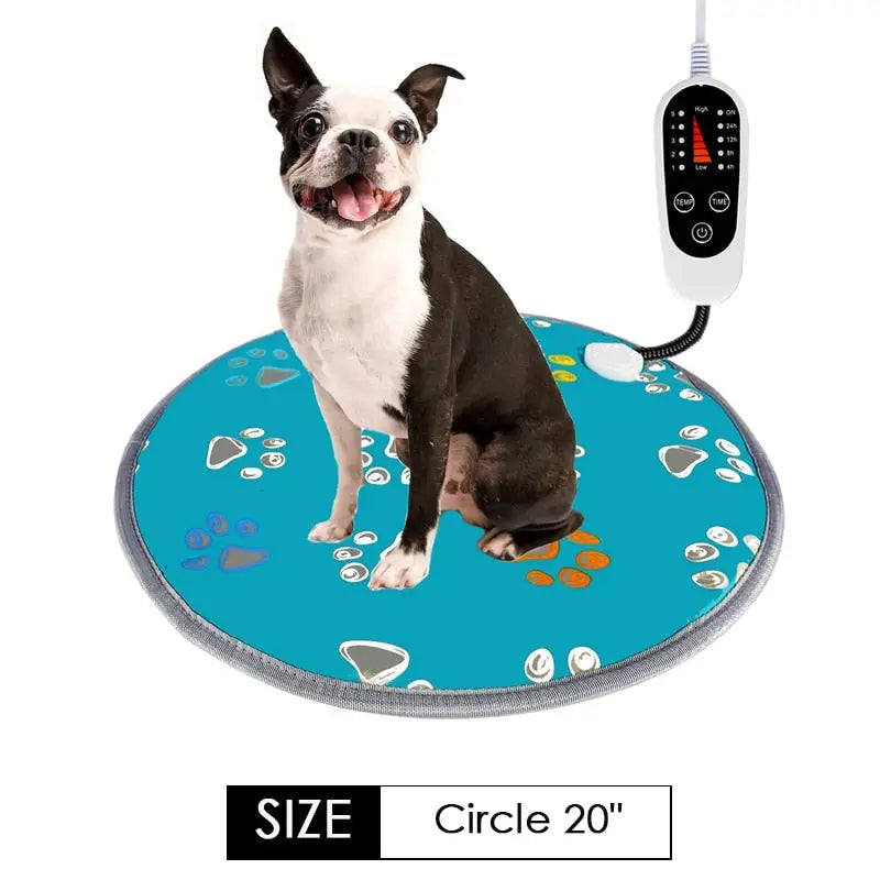 Heated mats for pets - Circle-blue-L / 220V EU Plug - toys