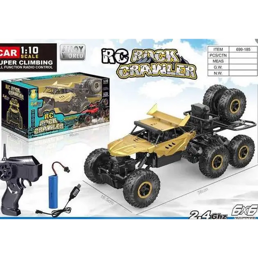 Large 6 x buggy with remote control - Gold - toys