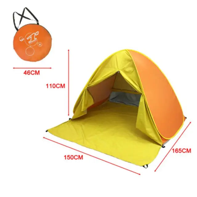 Large beach tent for UV protection - Orange - toys