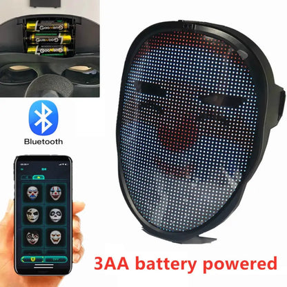 LED mask with animation - 3 AA Battery - toys