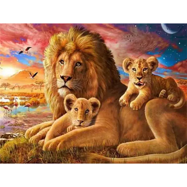 Lion King - paintings drawings by numbers - 9920947 /