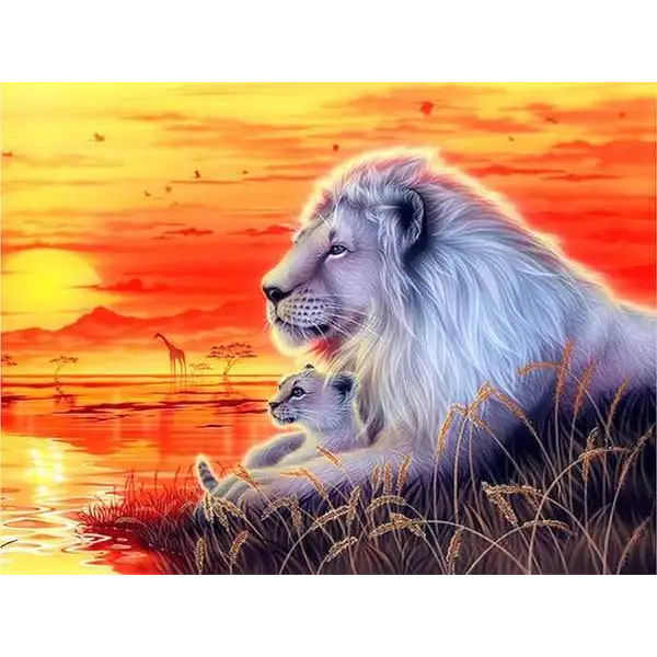Lion King - paintings drawings by numbers - 9920949 /
