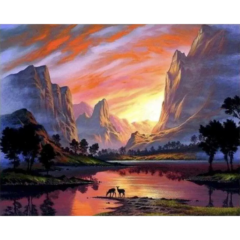 Magnificent sunsets - paintings drawings by numbers - 992306