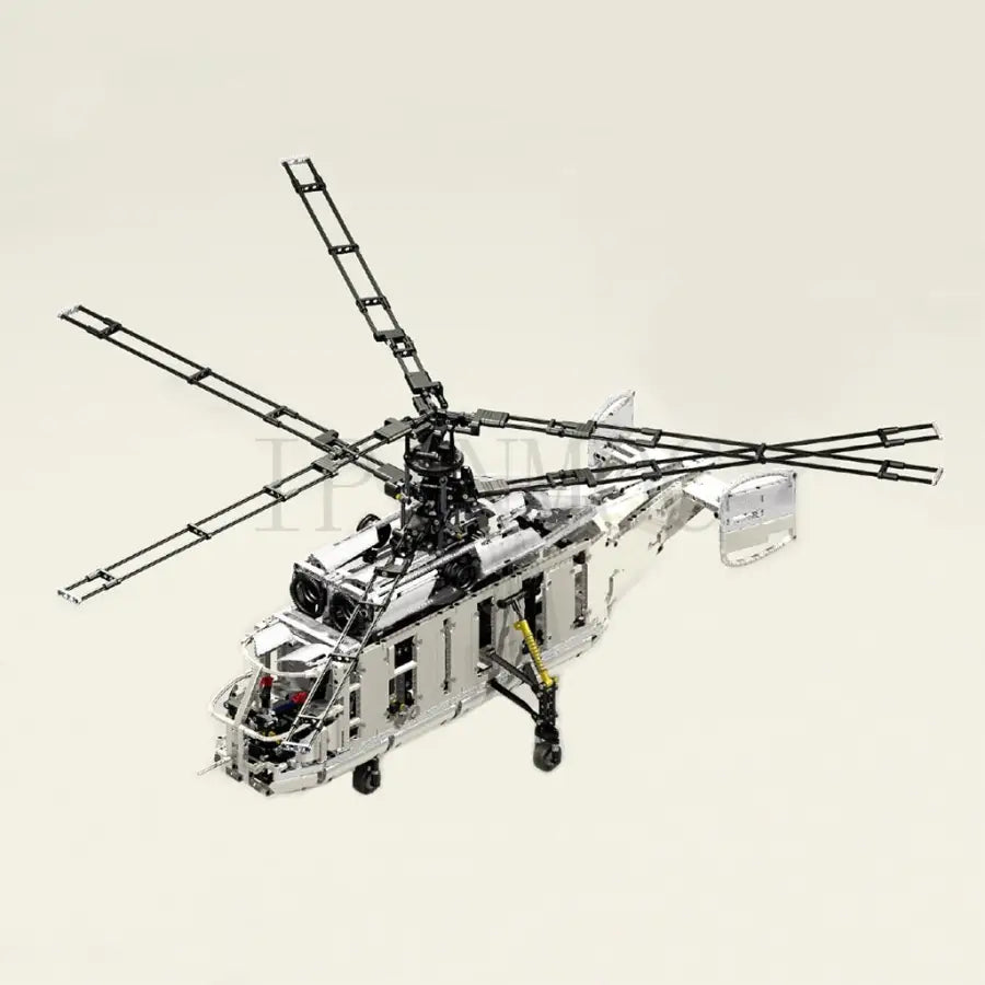 Model of the KA-32 helicopter - white / building blocks -